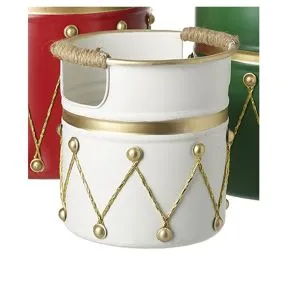 Small White Container with Rope Handles