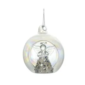 Clear Glass Open Bauble