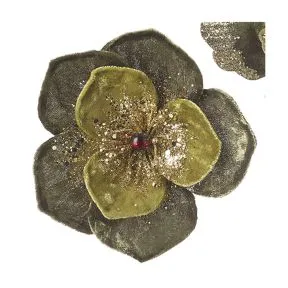 Green Decorative Clip Flowers