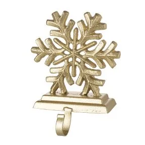 Gold Snowflake Stocking Hanger