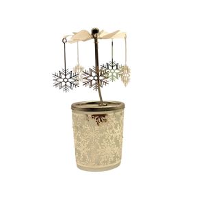 Snowflakes Christmas Candle Carousel Spinner
