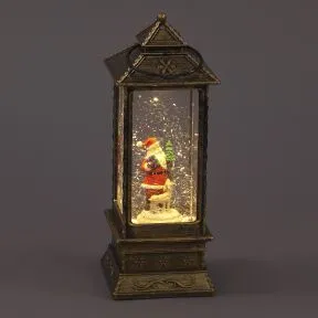 Water Lantern Rotating Santa with Christmas Tree