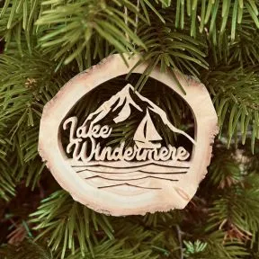 Lake Windermere - Christmas Tree Trunk Decoration