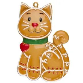 Gingerbread Cat Personalising Decoration