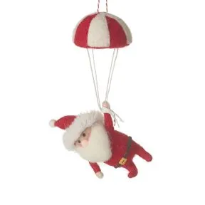 Festive Wool Ballooning Santa Decoration