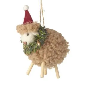 Festive Wool Sheep Decoration