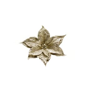 Champagne Gold Poinsettia Clip.