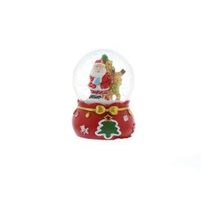 Santa And Reindeer Snowglobe