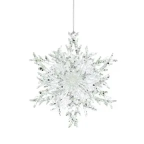 Frosted sage green acrylic snowflake