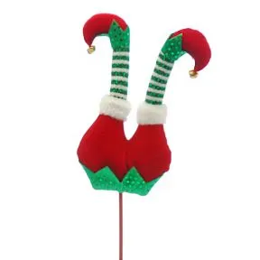 Elf Stripey legs with Red Boots.
