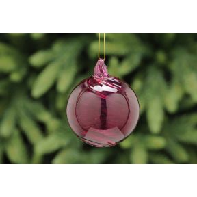 Red Ripple Glass Ball 8cm