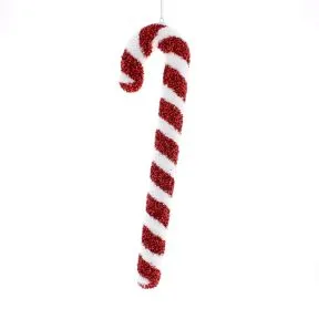 Large Red and White Sequin Candy Cane