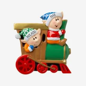 Christmas Elves on their train