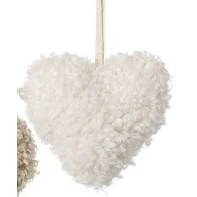 Fluffy Hanging Cream Heart