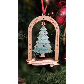 Bowness-on- Windermere Christmas Tree Wooden Decoration