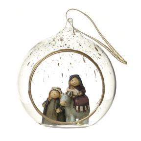 Nativity In Glass Ball Mix