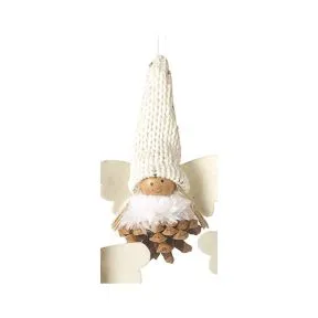 Hanging Pinecone Girl with White hat