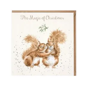 Wrendale Magic of Christmas Red Squirrels Christmas Card.