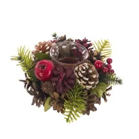 Apple and Pinecone Candle holder