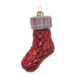 Glass Stocking Ornament