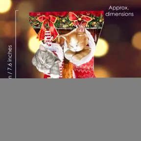 Sleeping Kittens 3D Christmas Swing Card