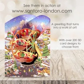 Christmas Market  3D Christmas Swing Card