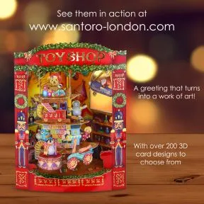 The Toy Shop 3D Christmas Swing Card