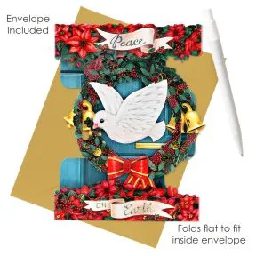 Peace on Earth 3D Christmas Swing Card