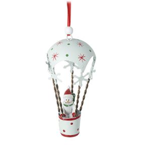 Snowman in Hot Air Balloon