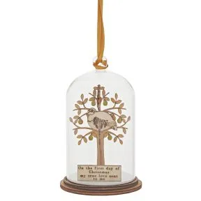 Partridge In A Pear Tree Kloche Hanging Decoration