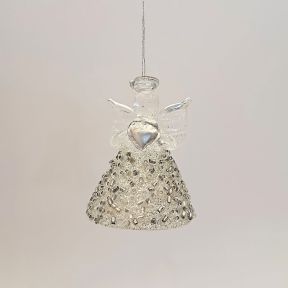 Small Glass Hanging Angel